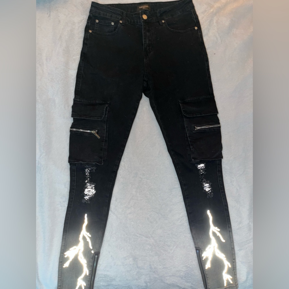Prstge black skinny jeans